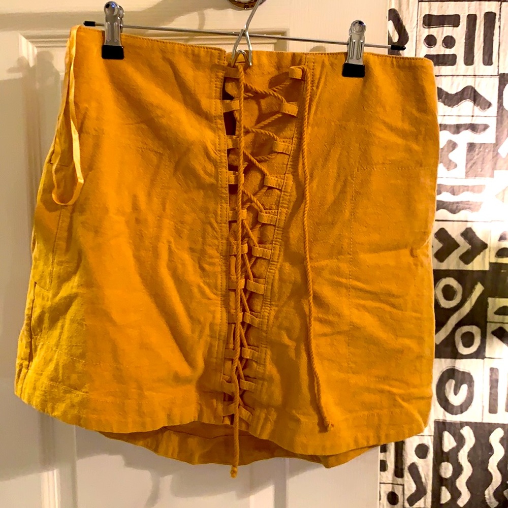 Free people mustard skirt